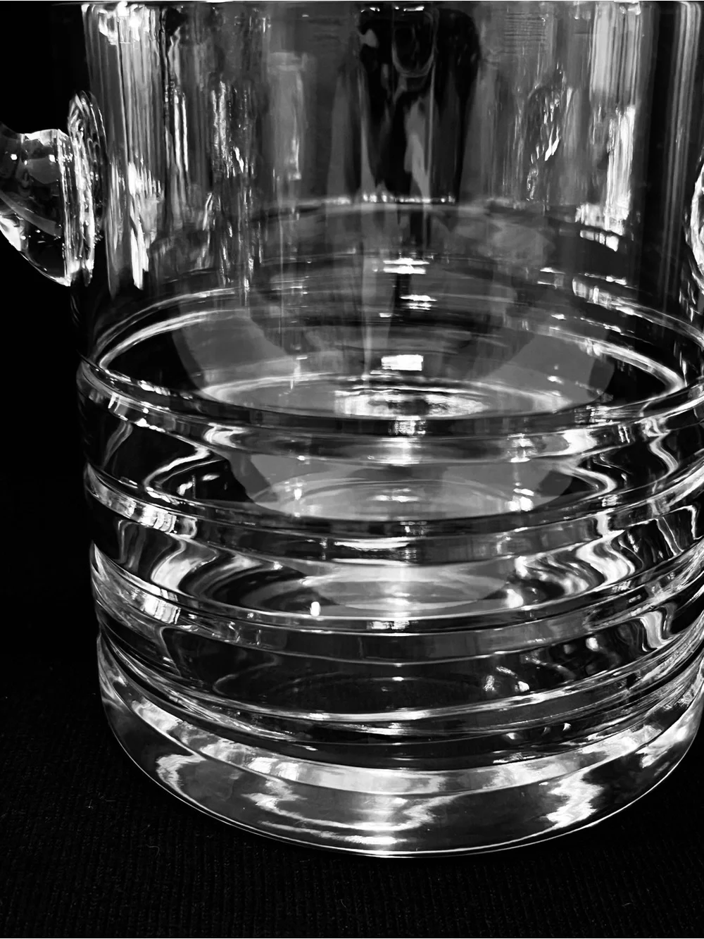 Vintage 1950’s Ice Bucket Hand Cut Crystal Made in Hungary 5.25” Tall